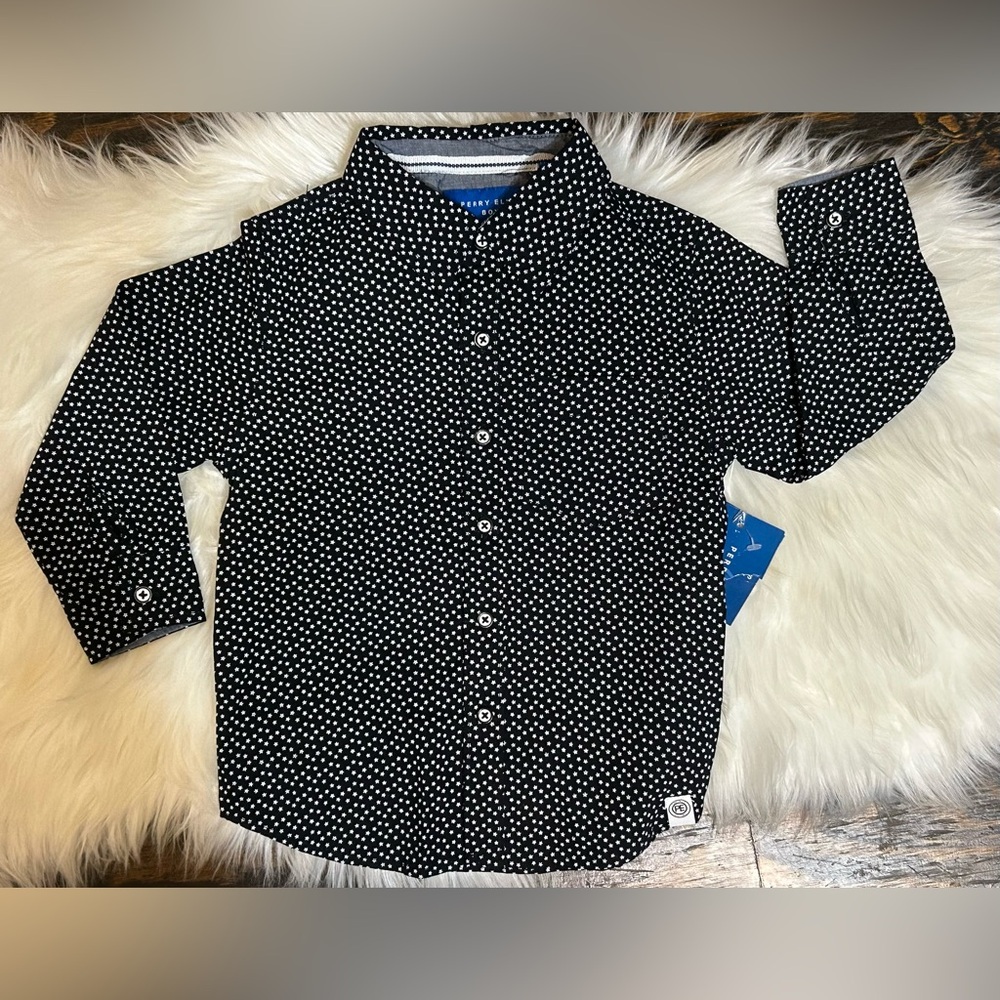 Perry Ellis Boy’s Star Print Button Down Shirt